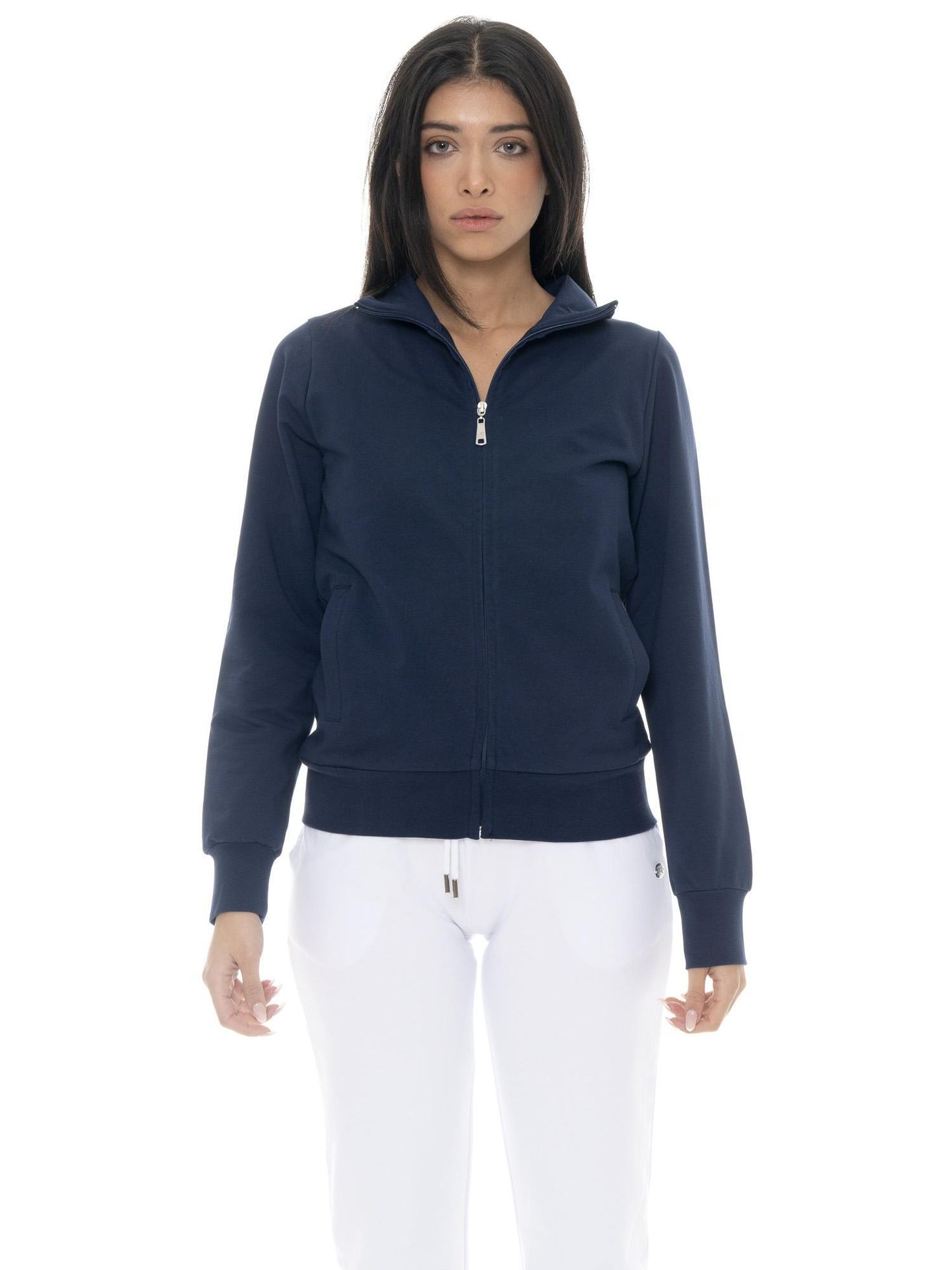 Bluzy damskie Leone Basic z kołnierzykiem zapinanym na zamek