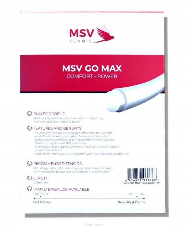 MSV go Max String Set czarnym, 1,2 MM 3671-1,2 -4034832036711