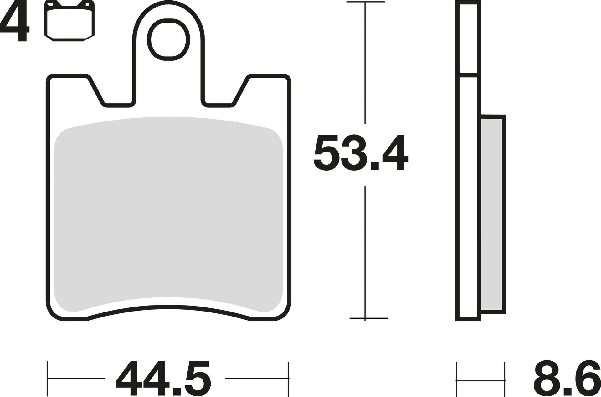 TRW Lucas Tarcza mcb706 okładzina hamulcowa, organiczna z ABE MCB706