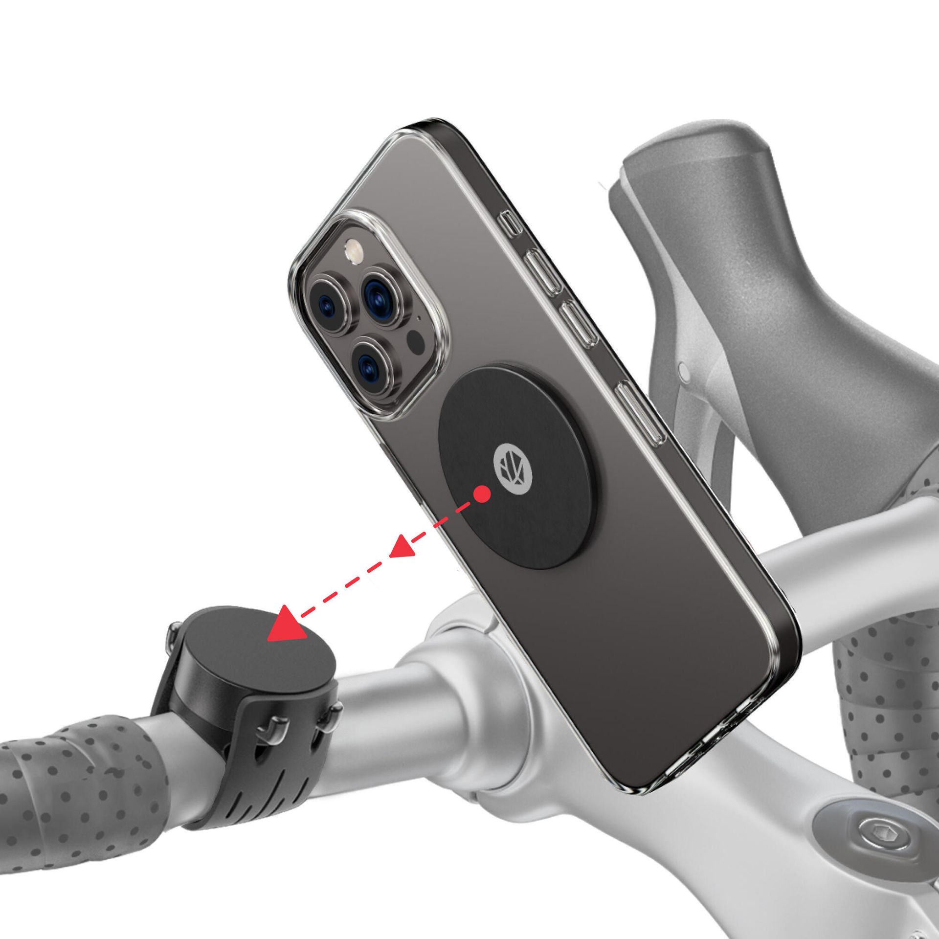 Uchwyt na telefon do roweru SHAPEHEART SR-Bike Uni Czarny