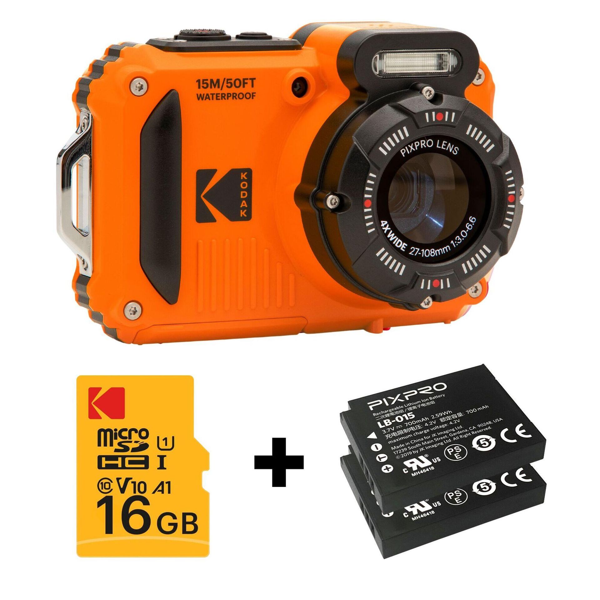 KODAK WPZ2 pomarańczowy + 2 baterie + karta pamięci 16GB
