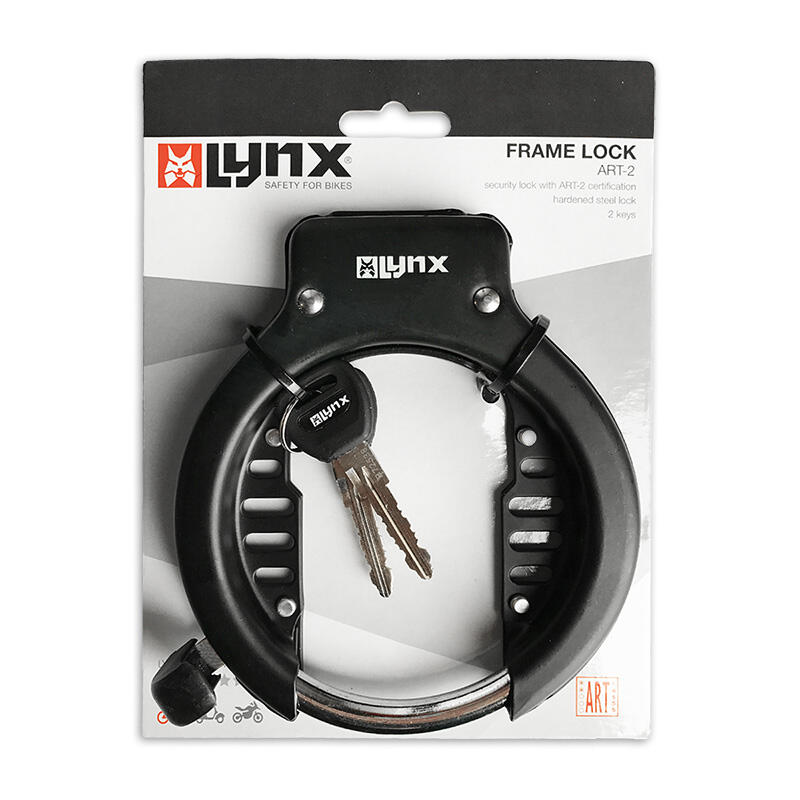 Lynx Art2 zamek ramowy - 10 mm hartowana stal - czarny
