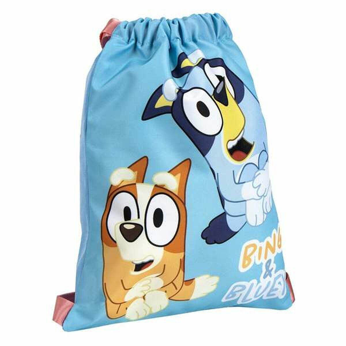 CERDÁ LIFE'S LITTLE MOMENTS Torba szkolna Bluey – plecak dziecięcy z zamknięciem na sznurek i oficjalnym designem, lekki, unisex dla dzieci, 27,0 x 33,0 x 1,0 cm, Niebieski, 27.0x33.0x1.0 cm