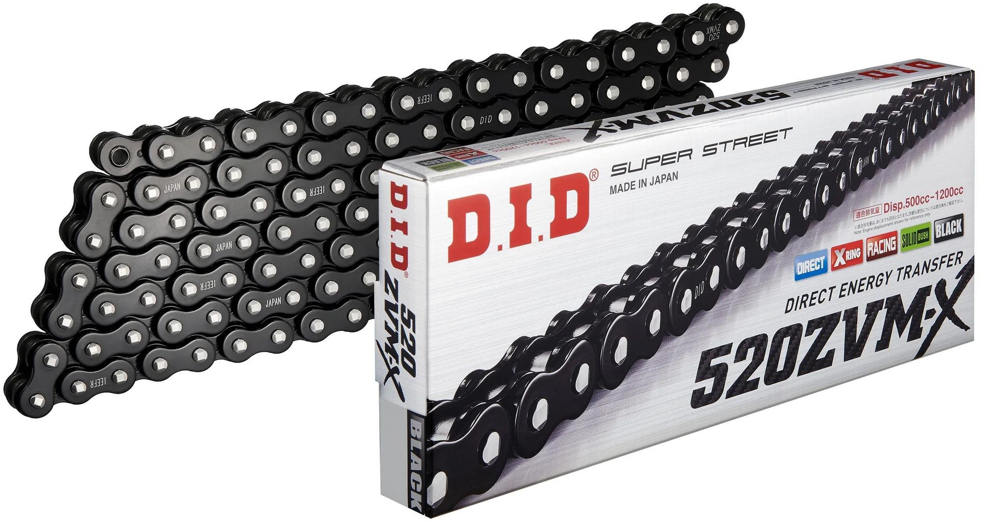 D.i.d 520 ZVMX 112 N Czarna Łańcuch Motocyklowy
