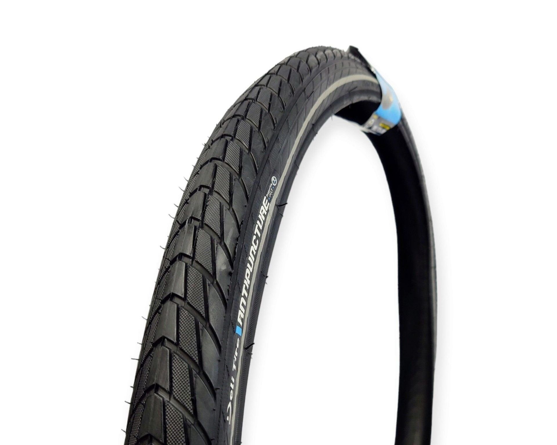 Deli Tire Opona miejska 28 x 2.00 (50-622) czarna antyprzebiciowa z odblaskiem