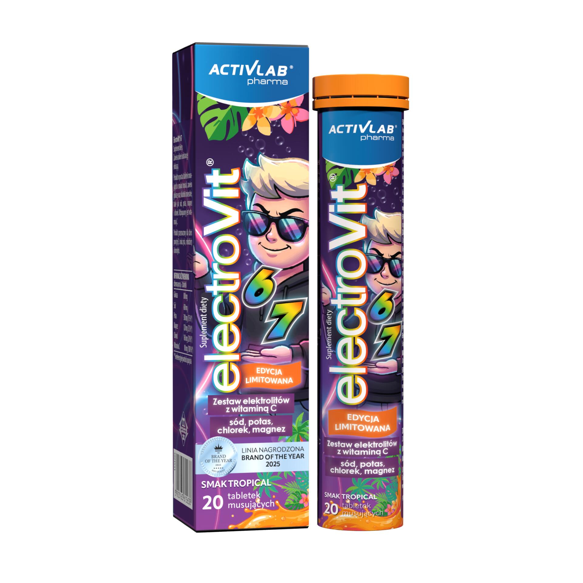 ActivLab Pharma, ElectroVit 67, smak tropikalny, tabletki musujące, 20 sztuk