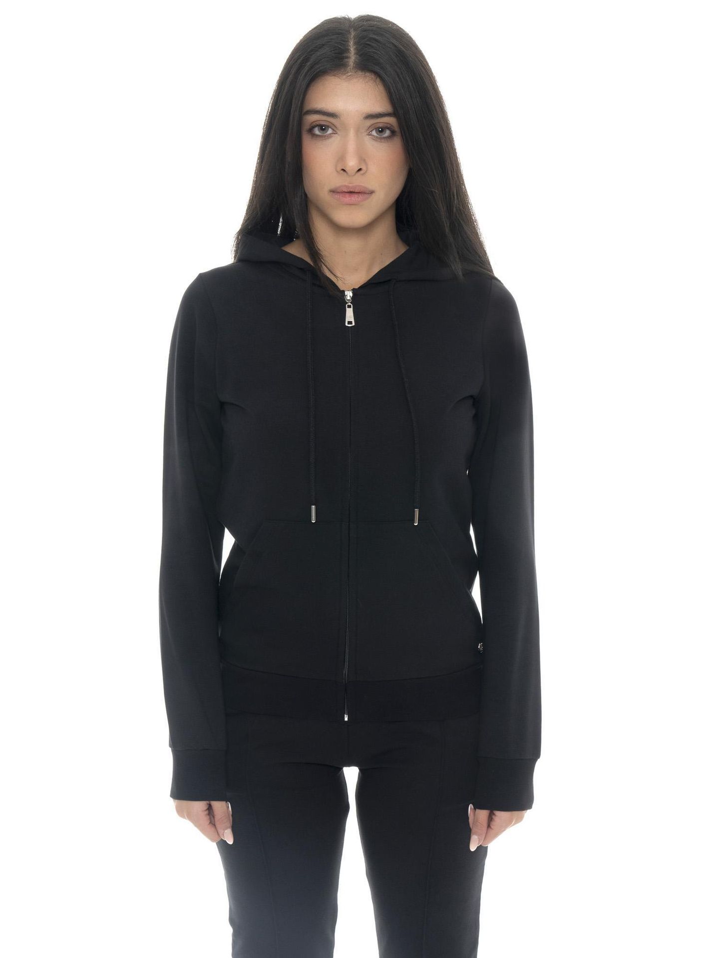Bluzy z kapturem damskie Leone Basic z zamkiem błyskawicznym