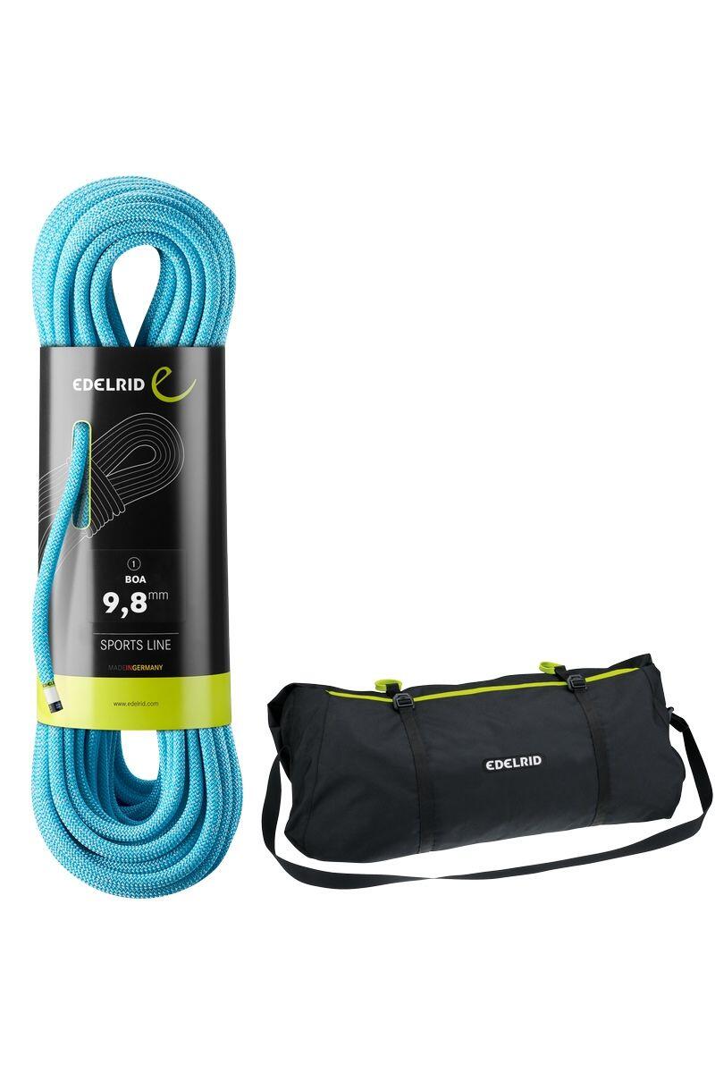 Edelrid Lina dynamiczna Boa 9,8 mm 70 m z torbą - niebieska