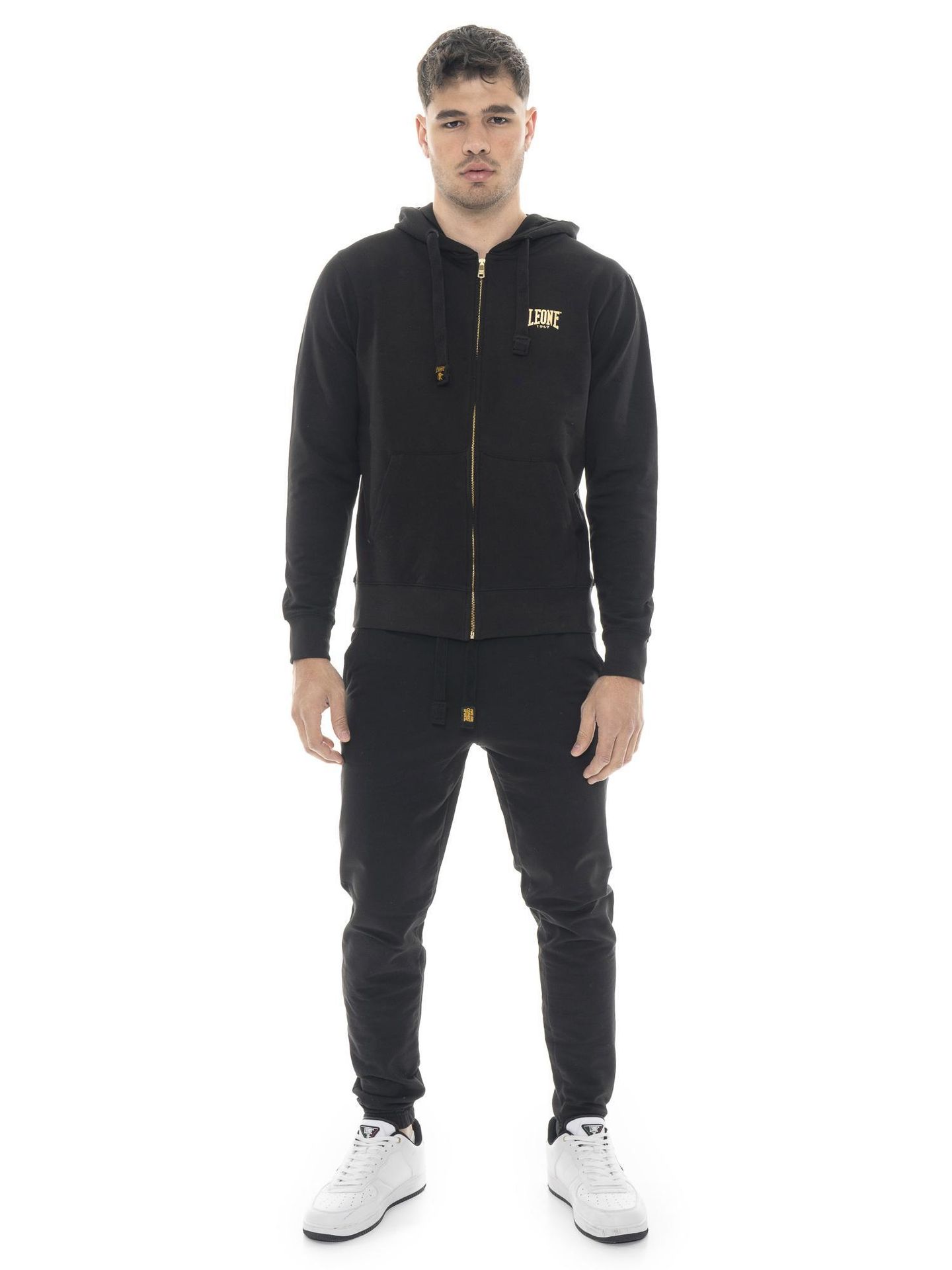 Dres męski Leone 1947 Apparel z kapturem i zamkiem na zimę prosty krój
