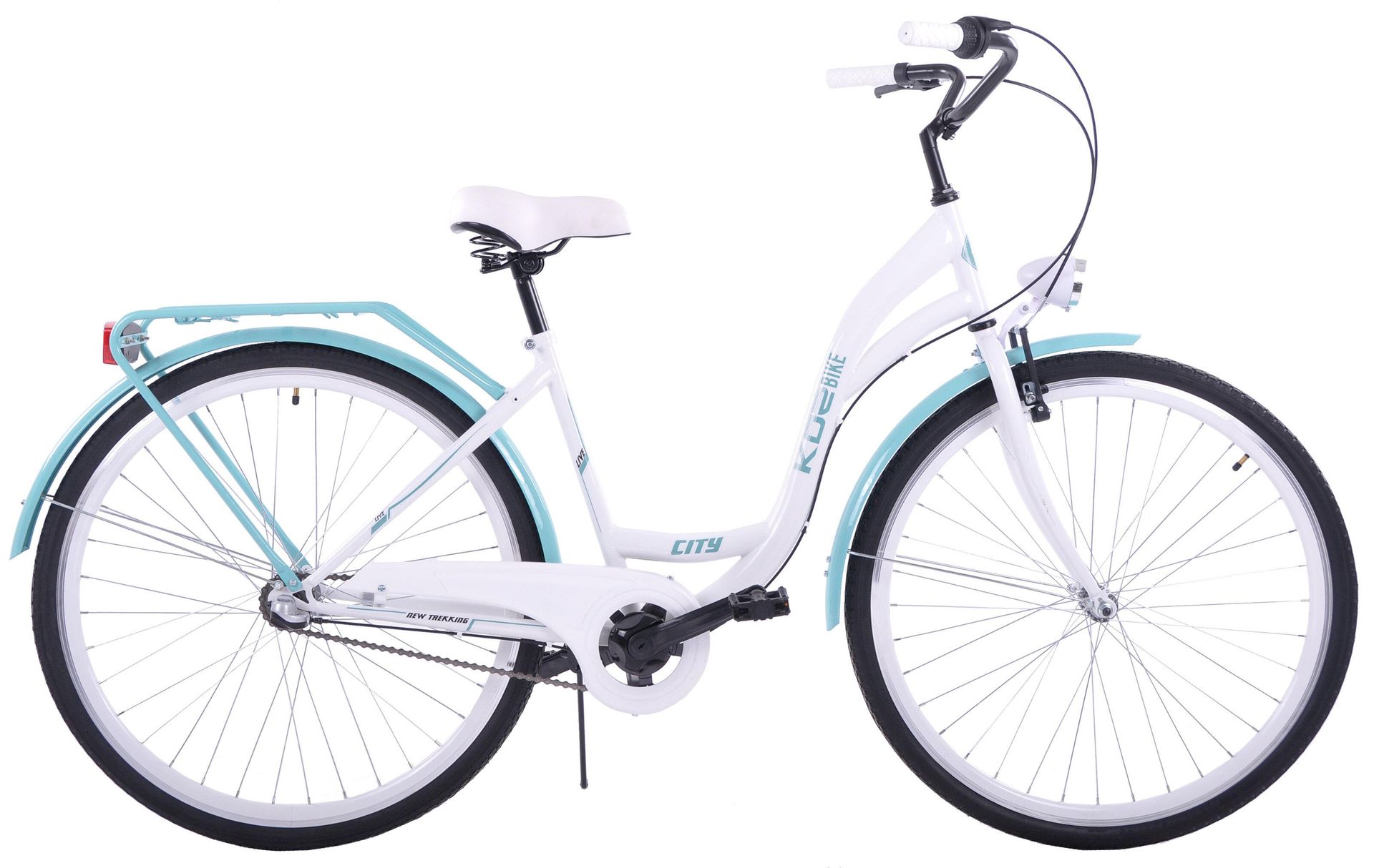 Kozbike K21 Rower miejski damski 28 biało-morski 3 biegi