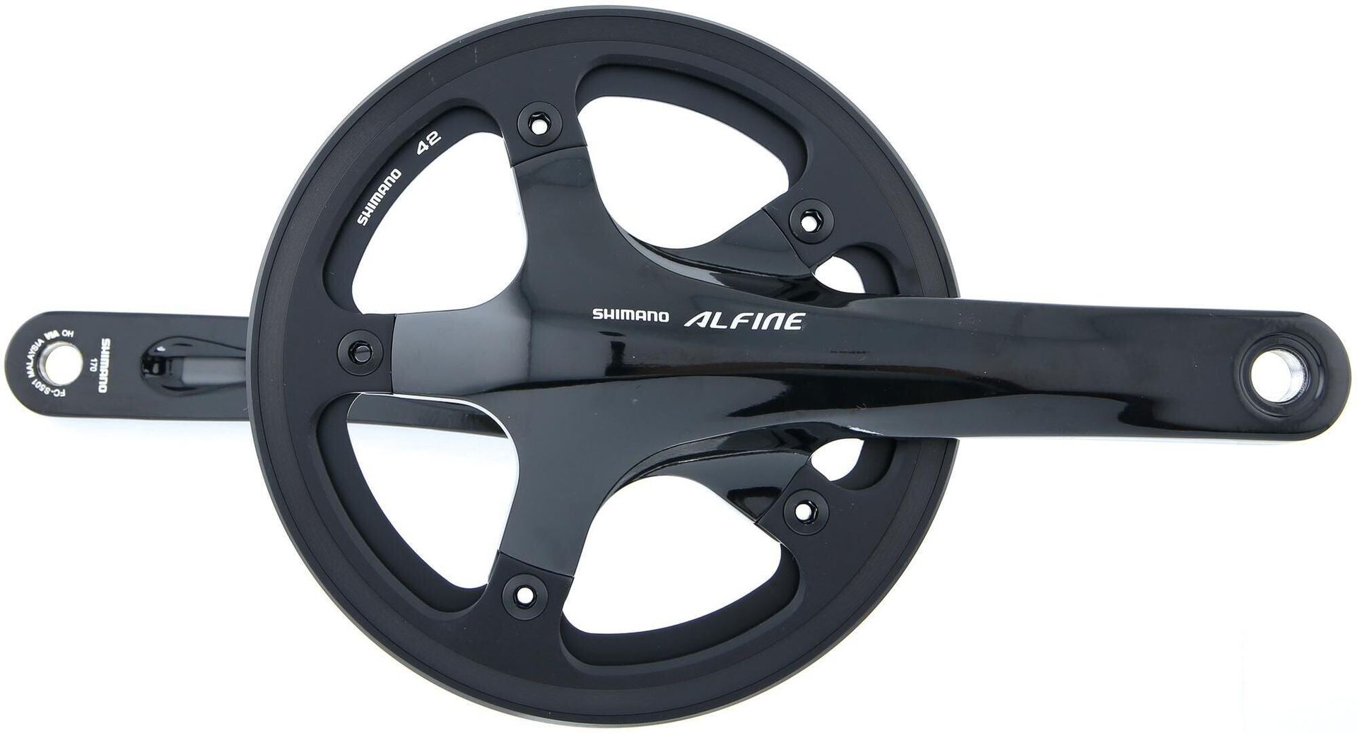 Shimano Shimano Alfine FC-S501 Mechanizm korbowy 42 z. z osłoną łańcucha zewn. + wewn. 170mm 2020 Korby E-FCS501CB2C2L