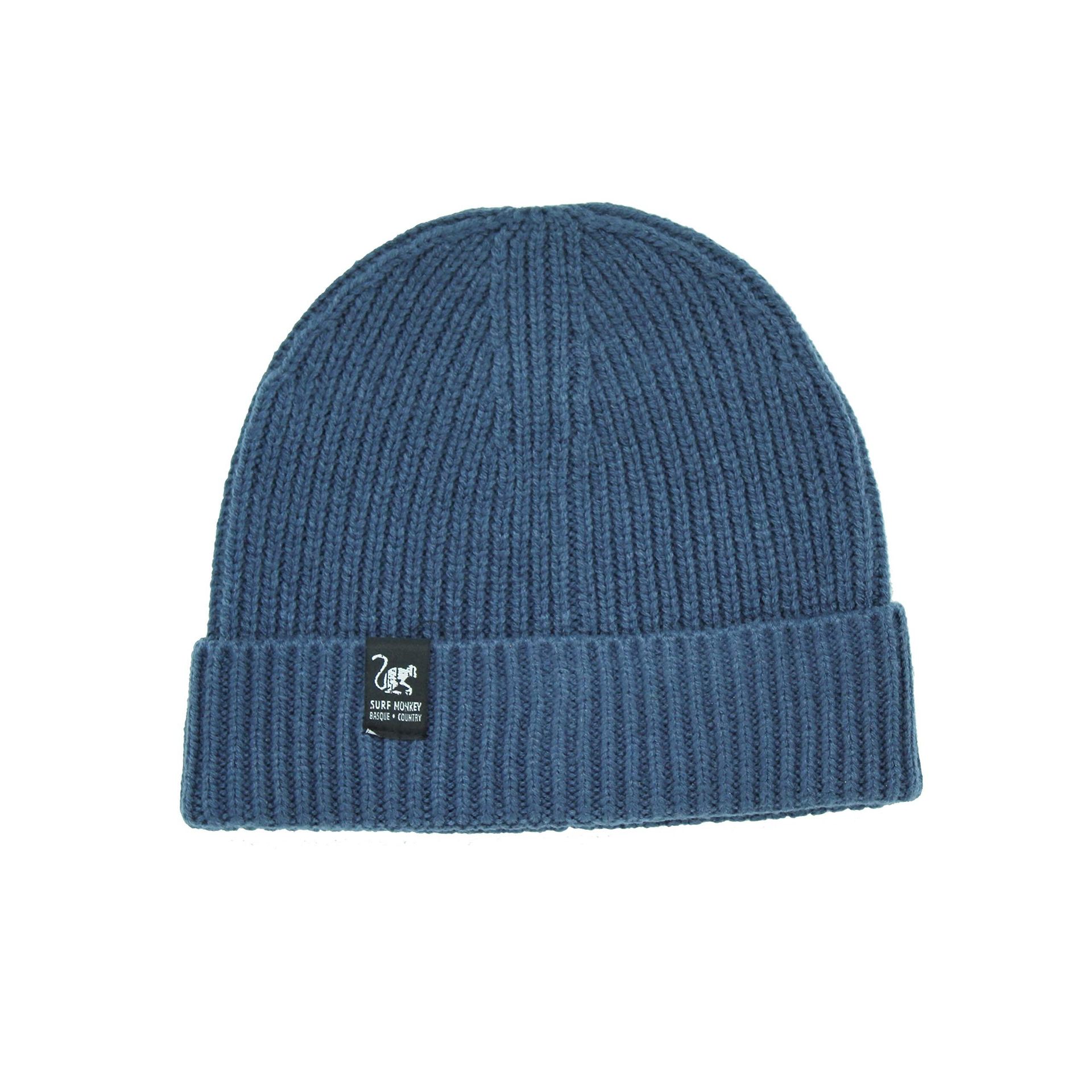 Czapka dzianinowa Beanie - rozmiar uniwersalny - (niebieska)