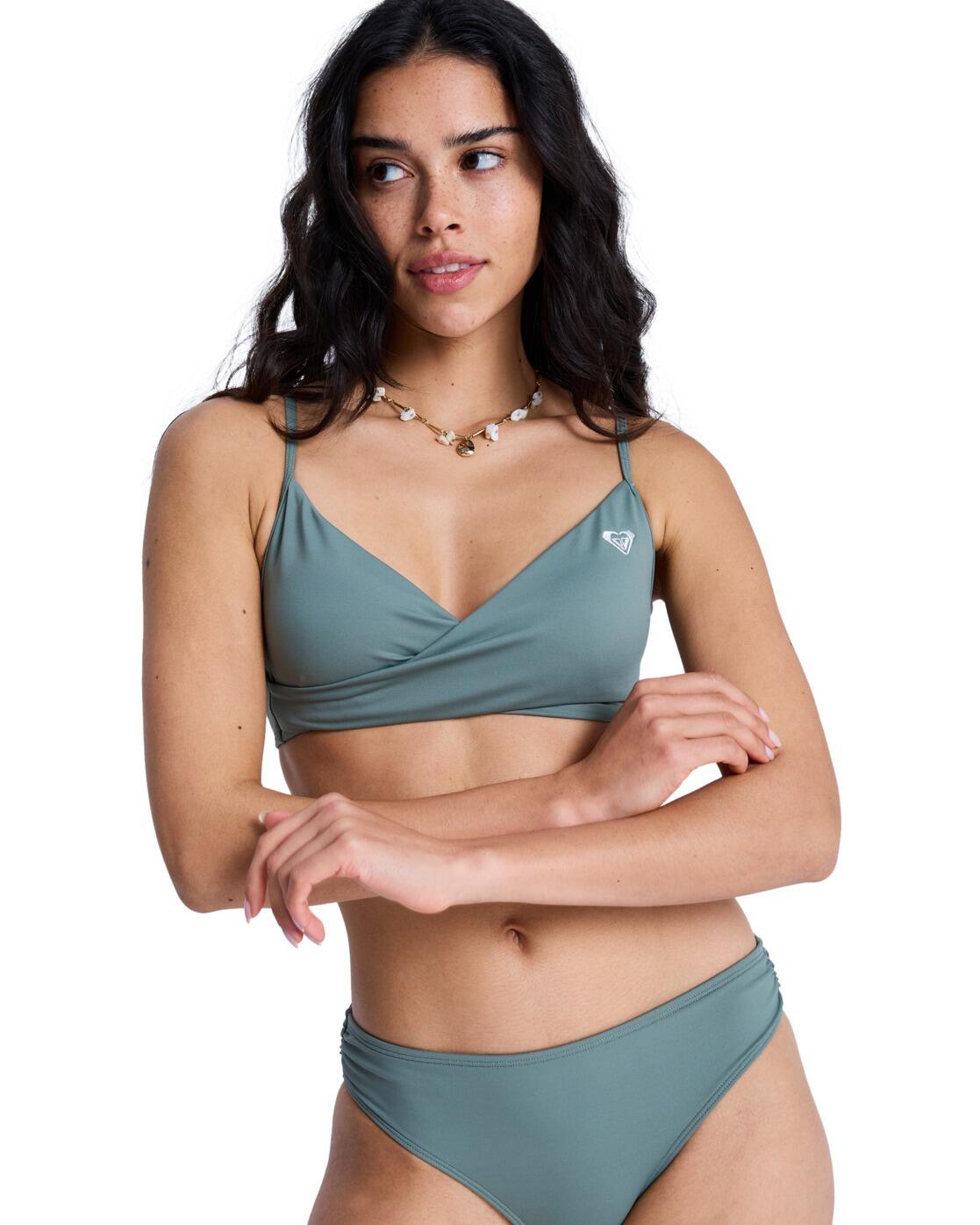Stanik bikini typu bralette dla Kobiety SOLID ESSENTIALS Zielony