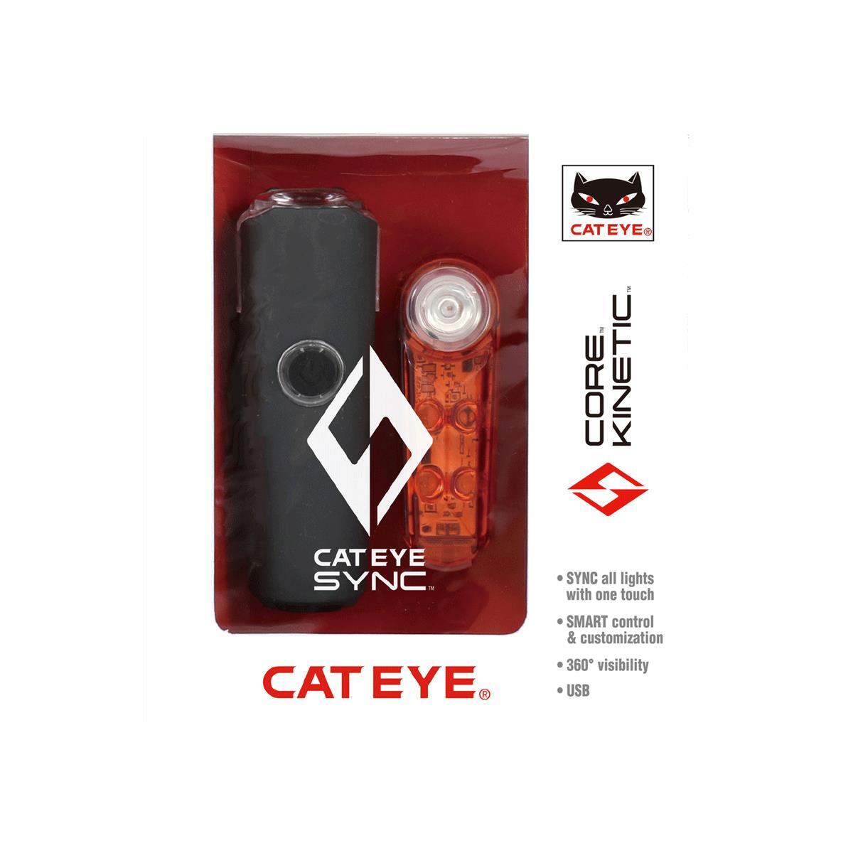 Zestaw lampek rowerowych CATEYE Sync Core HL-NW100RC Sync Kinetic TL-NW100K