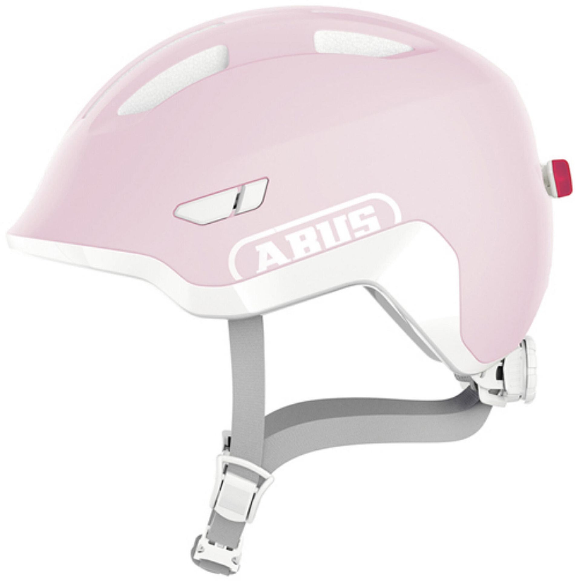 Kask rowerowy dziecięcy Abus Smiley 3.0 Ace Led Pure Rose M 50-55cm