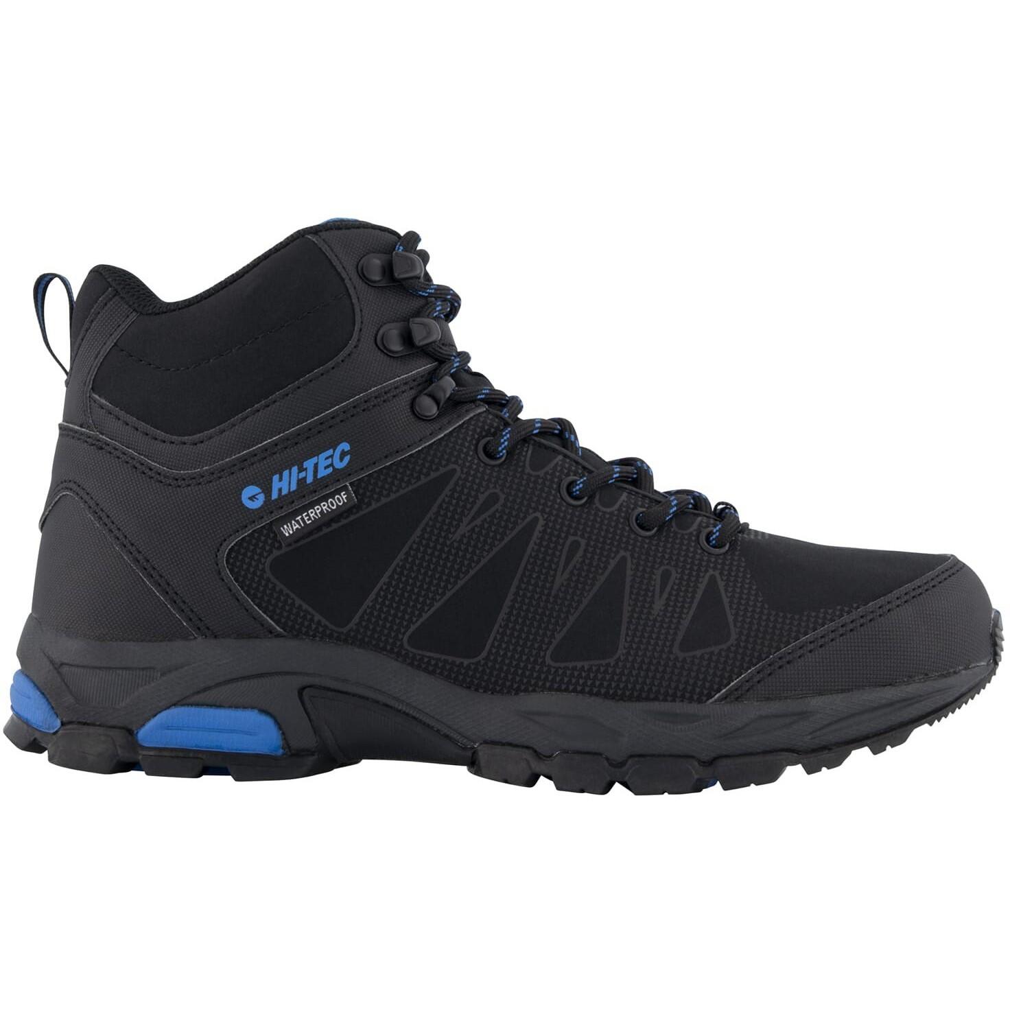 Hi-Tec Męskie buty trekkingowe Raven Mid Wp High Rise, Czarny czarny niebieski 21-44 EU