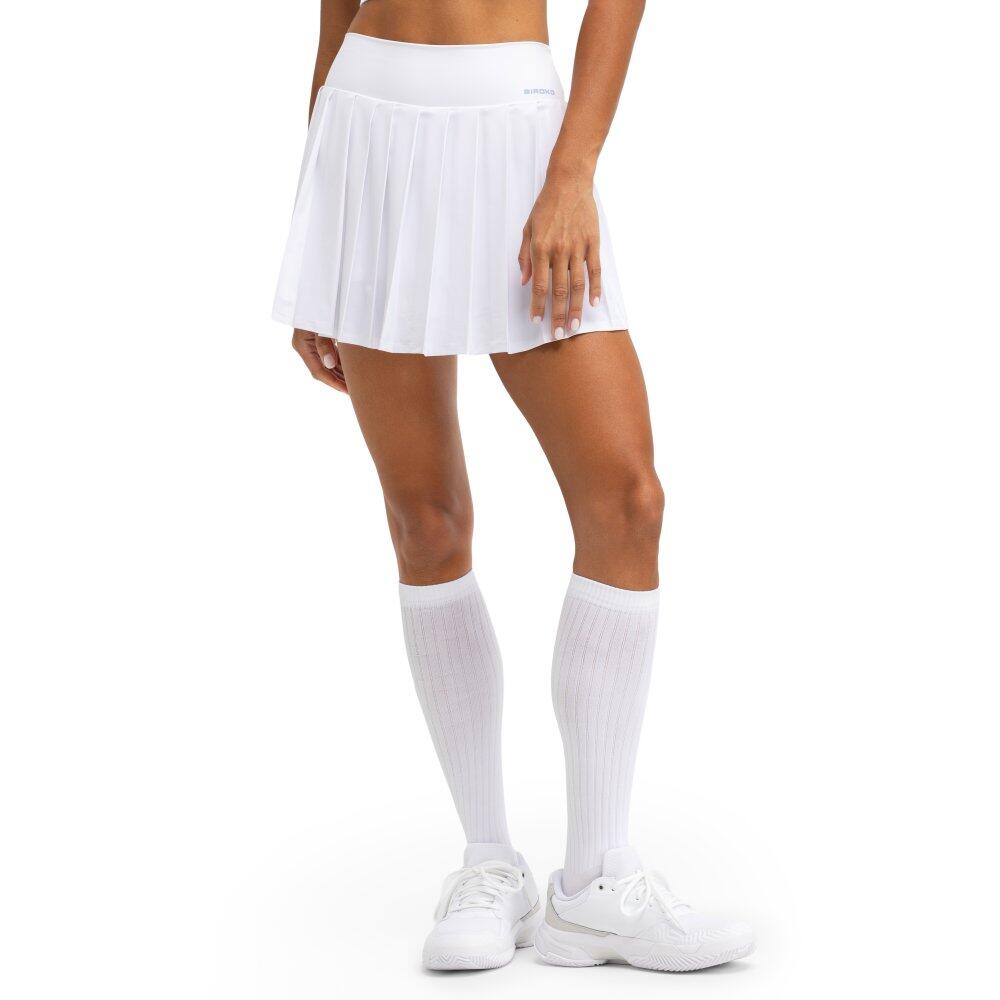 Damskie spódnico-spodenki tenisowe Siroko Flow Femme White