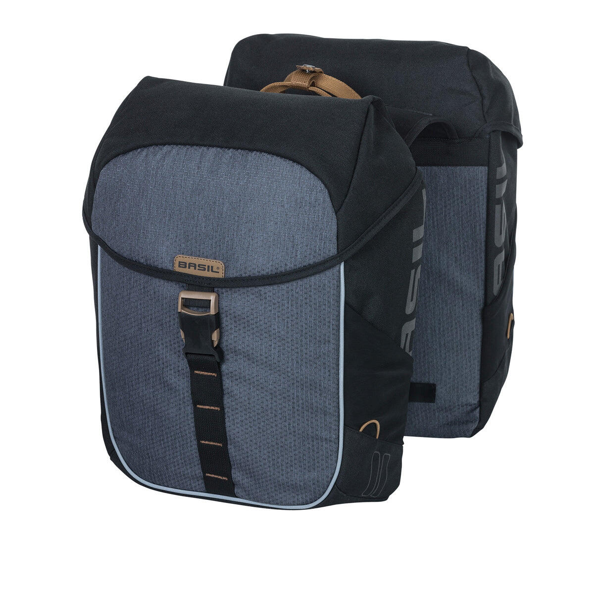 Basil Miles Double Bag  torba na podwójne koło, czarny BAS17666