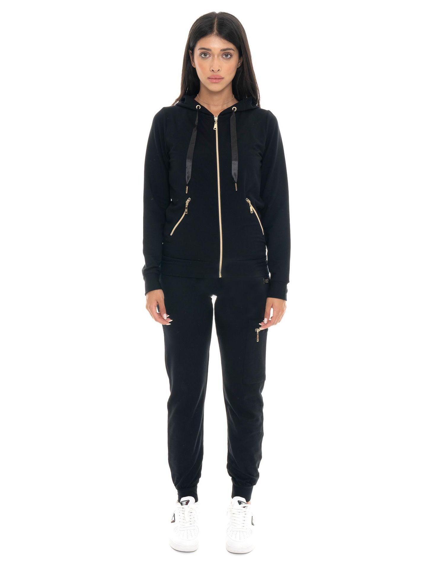 Leone 1947 Chic Tones Damen Winter-Trainingsanzug mit Kapuze und Reißverschluss