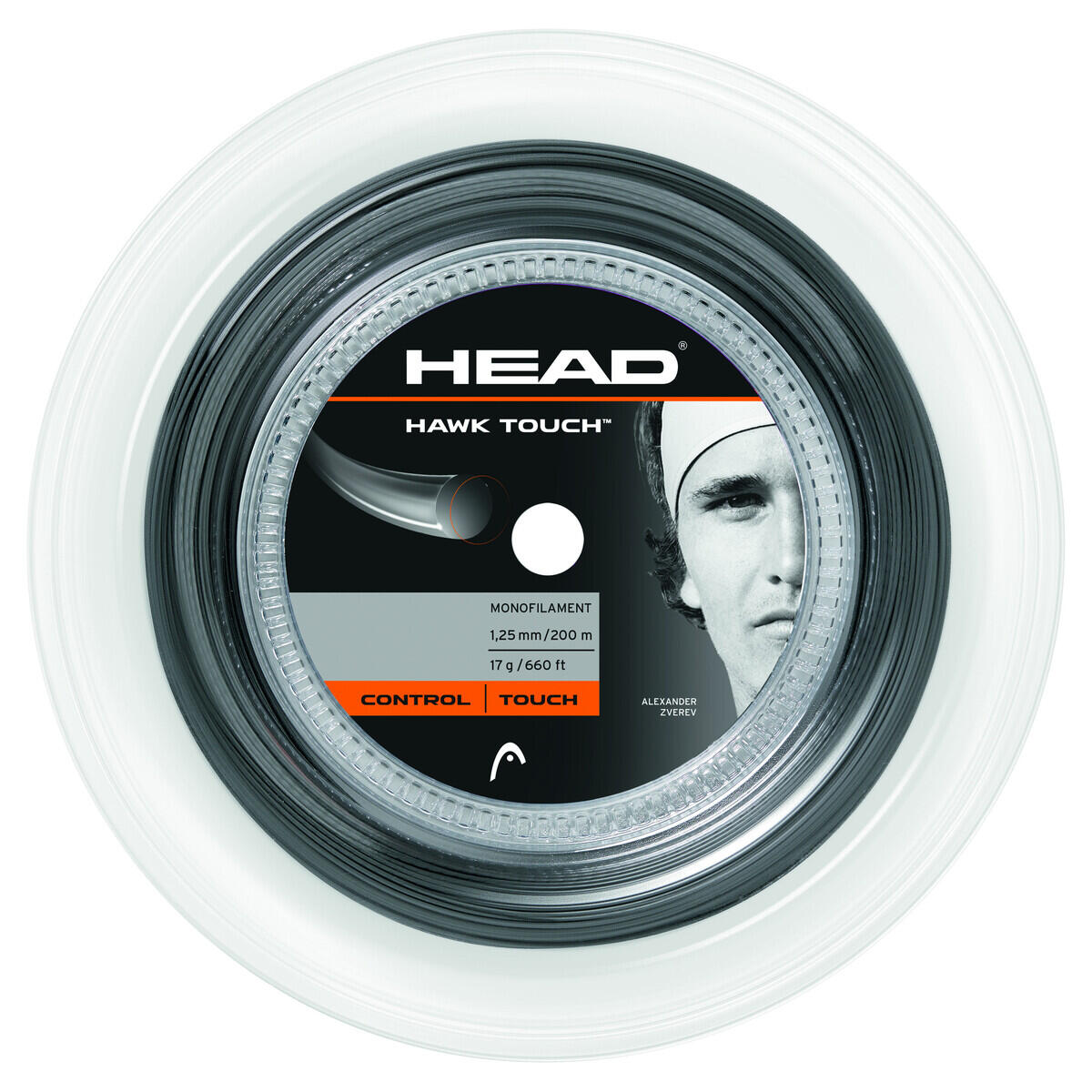 Naciąg tenisowy Head Hawk Rough Reel Antracite (120 m)  1.25 mm