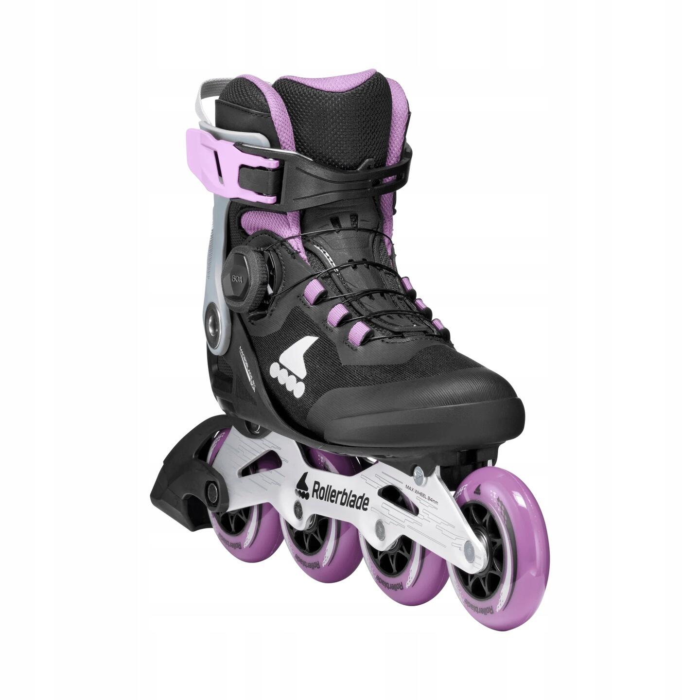 Rolki damskie Rollerblade Macroblade 84 Boa W Black/Lavender/Blue Star EUR 39