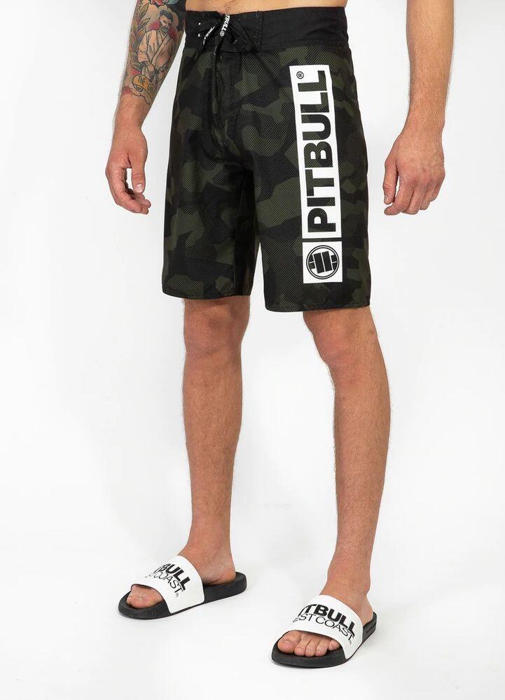 Szorty kąpielowe PITBULL Performance Pro+ Hilltop - Oliwkowe