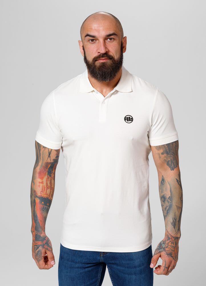 Koszulka Polo PITBULL Jersey Slim Fit Spandex 210 Small Logo '25 - Biała  XL