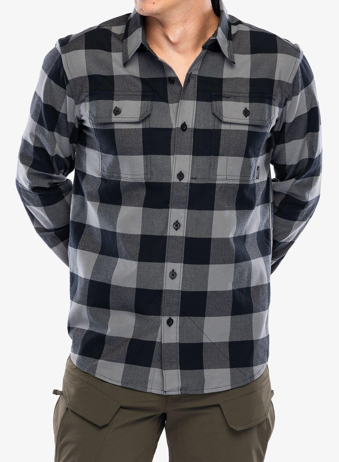 Koszula z długim rękawem Helikon-Tex GreyMan Shirt - Nylon Sorona® Blend - True Grey Checkered M