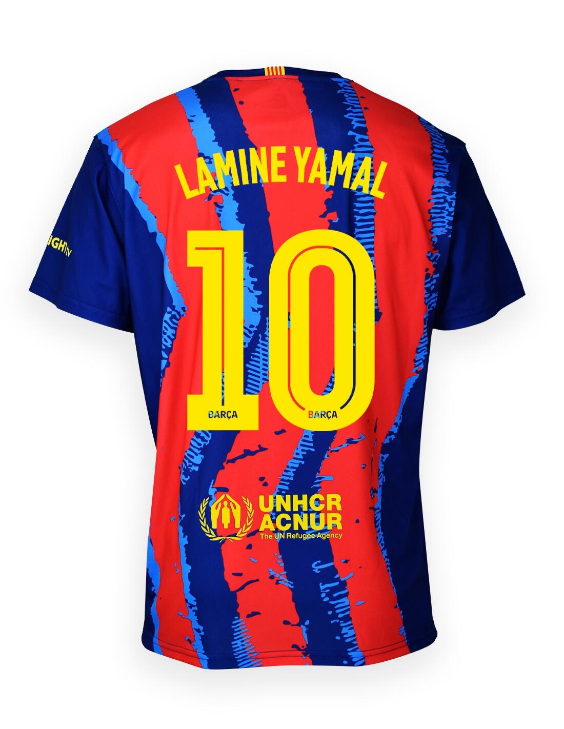 FC Barcelona 2025-2026, maglia da trasferta Premium n. 4, replica - LAMINE YAMAL