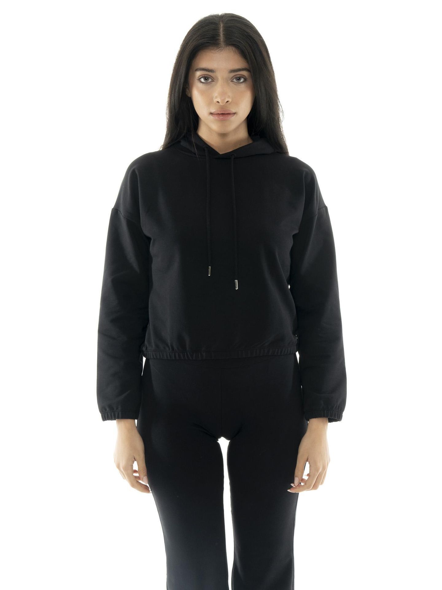 Leone Basic damska krótka bluza z kapturem bez bluzy