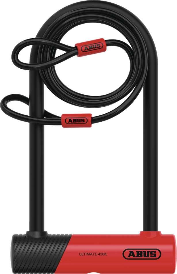 Zapięcie rowerowe ABUS 420K/170HB230 + USH + Cobra 10/120 U-lock Czerwony