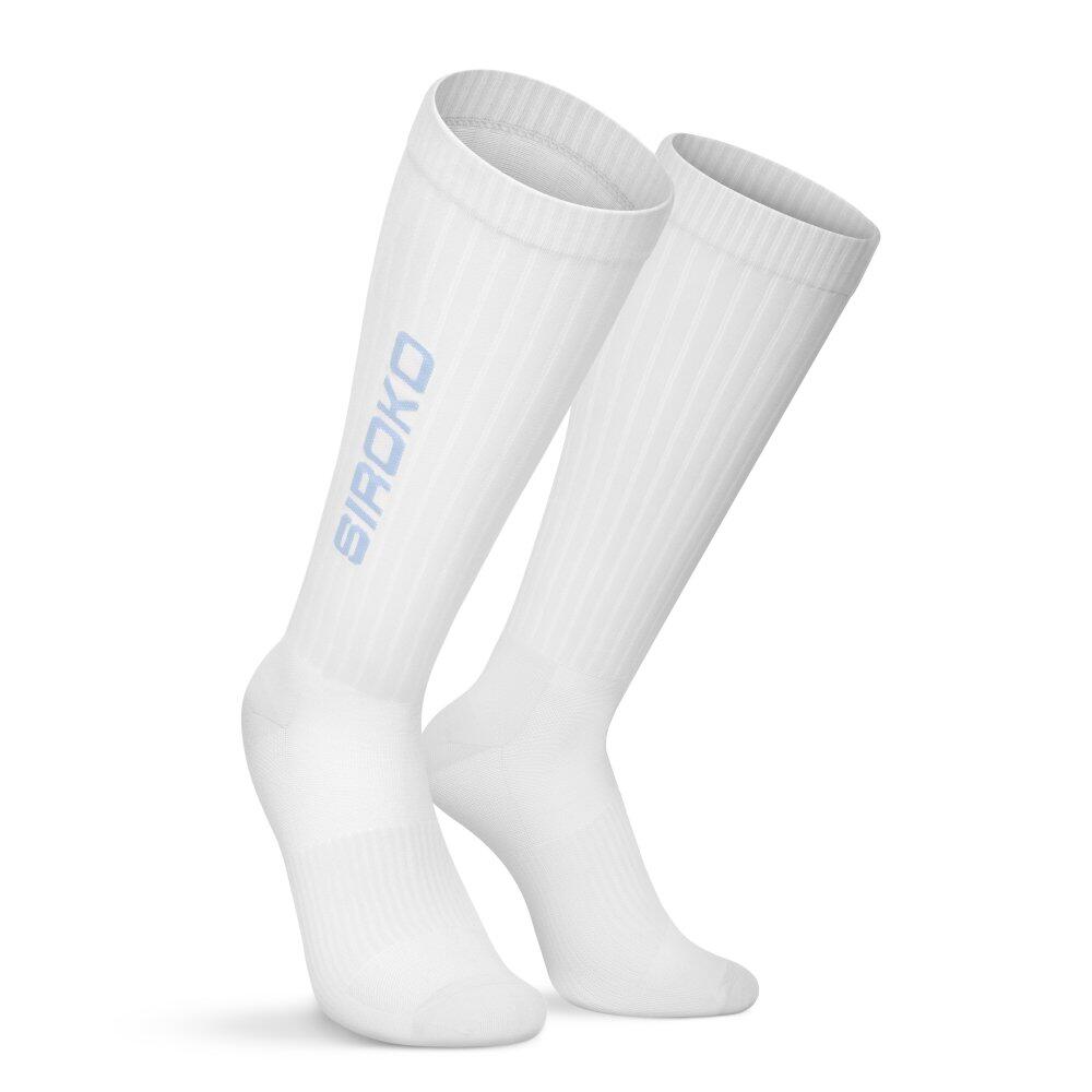 Wysokie sportowe skarpety tenisowe Siroko TriPoints White