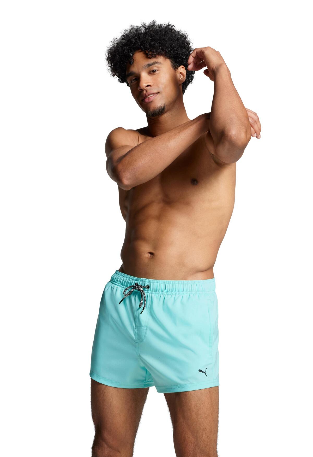 Męskie kąpielówki Puma, krótkie, Electric Mint