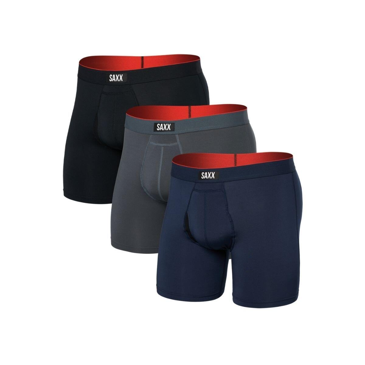 Bokserki - Multi-Sport Mesh - 3-pack - Turbulence/Navy/Czarny