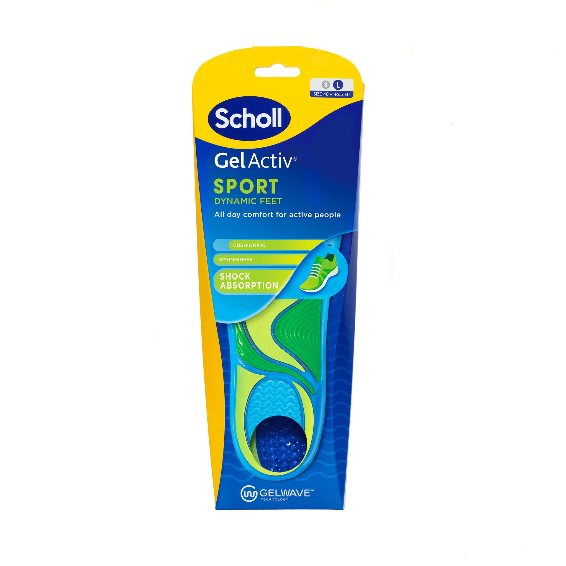 Wkładki do butów sportowych SCHOLL GelActiv (L rozmiar 40-46.5)