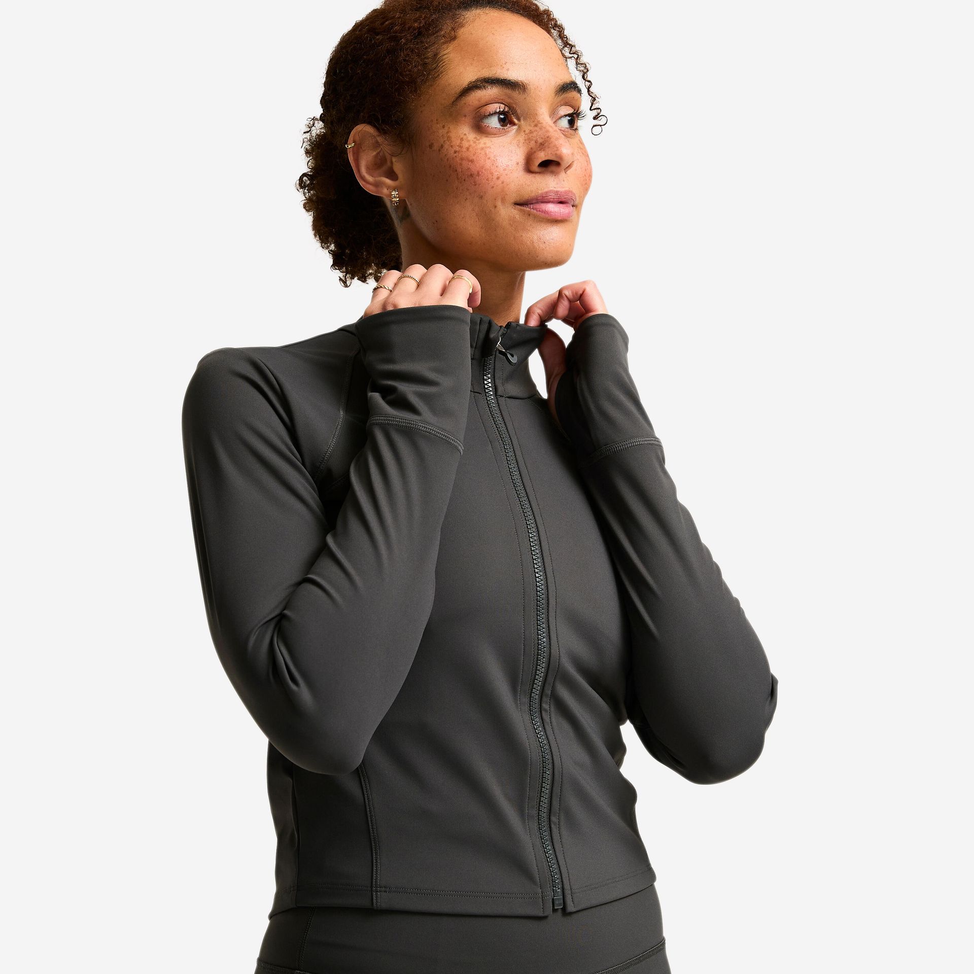 Bluza sportowa na zamek damska Domyos Shape