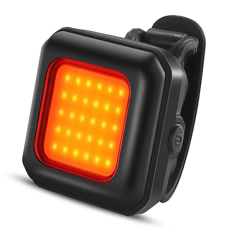 Lampka bezpieczeństwa LED do roweru - Czarne tylne światło / Czerwone światło