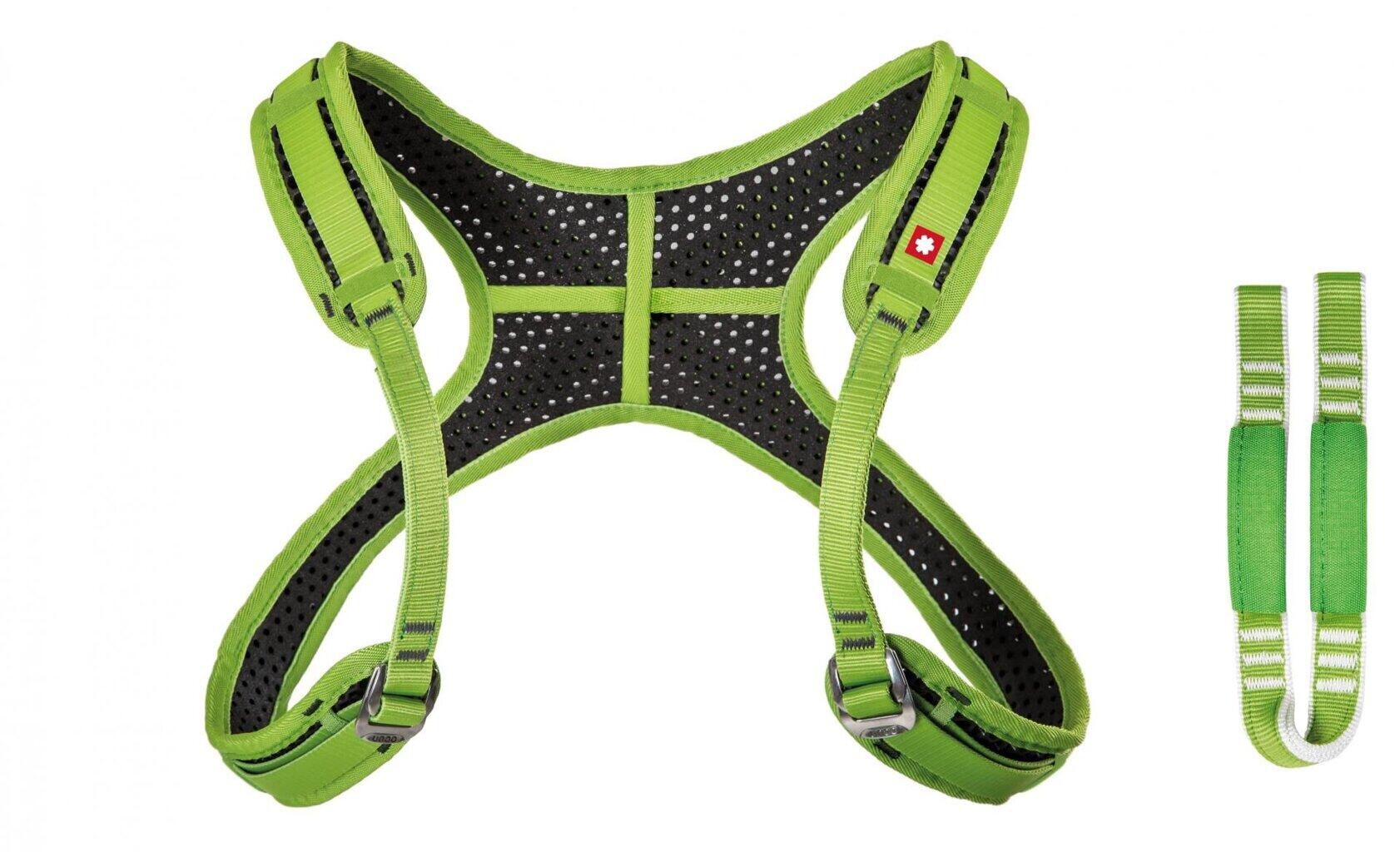 Ocun WeBee Chest Lite Harness with Tie-In Sling, green/black One Size 2021 Uprzęże piersiowe 04582-green/black-Uni