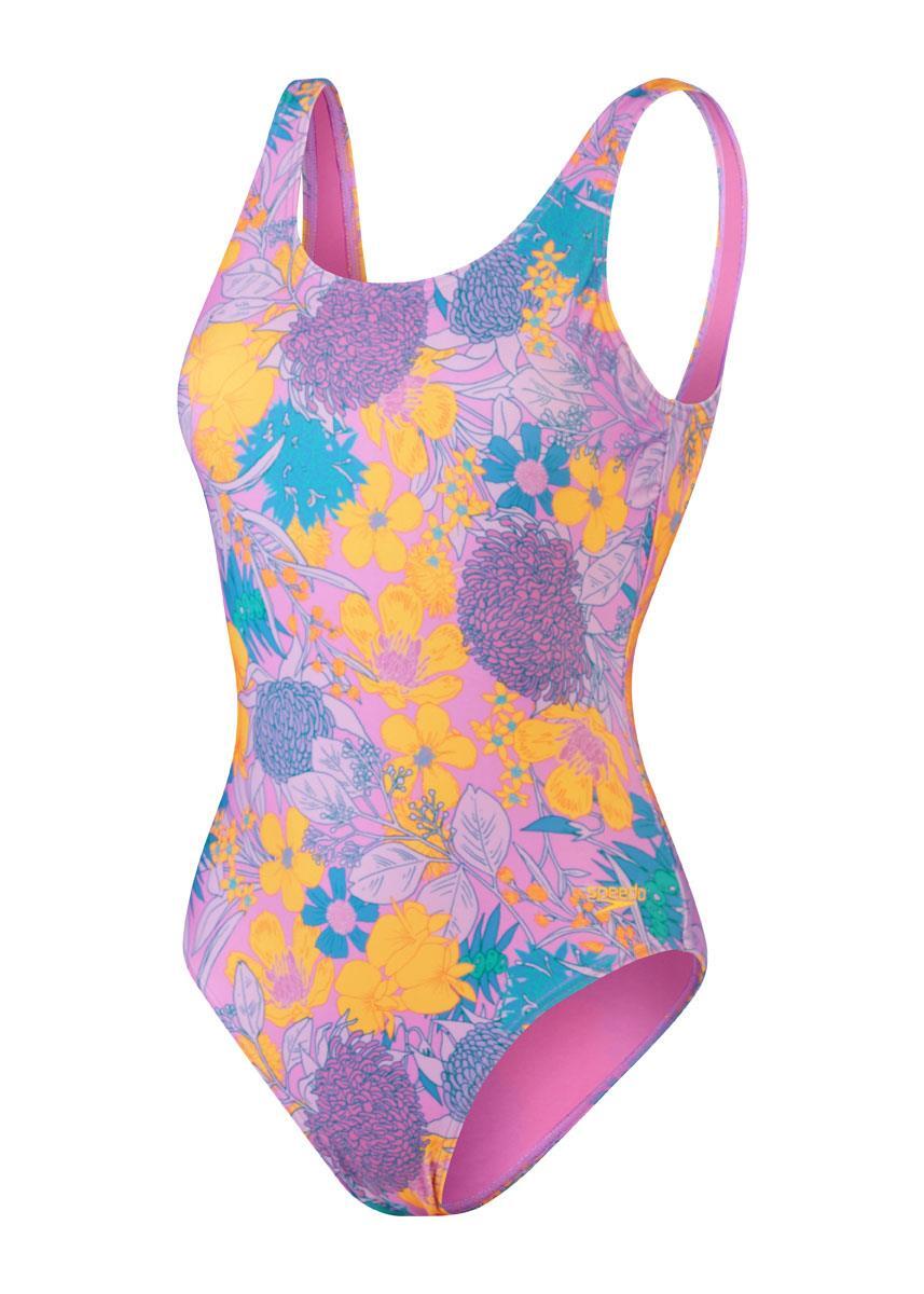 Strój Kąpielowy Speedo U-back – Fioletowy/żółty – Rozmiar 34