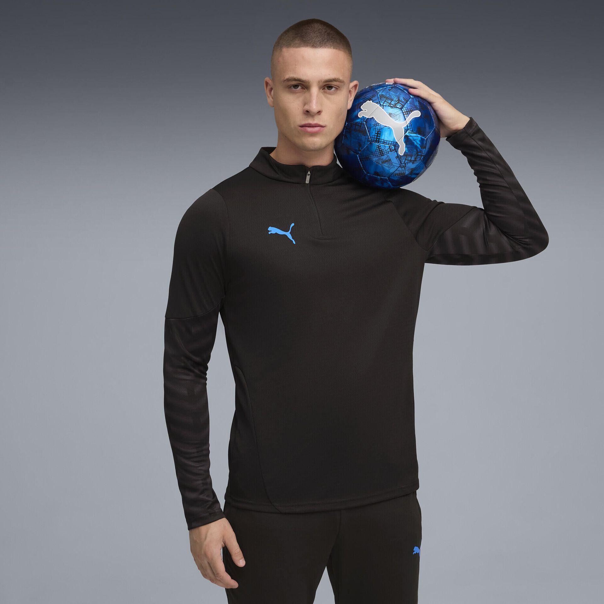 Męska bluza piłkarska individualCUP z zamkiem 1/4 PUMA
