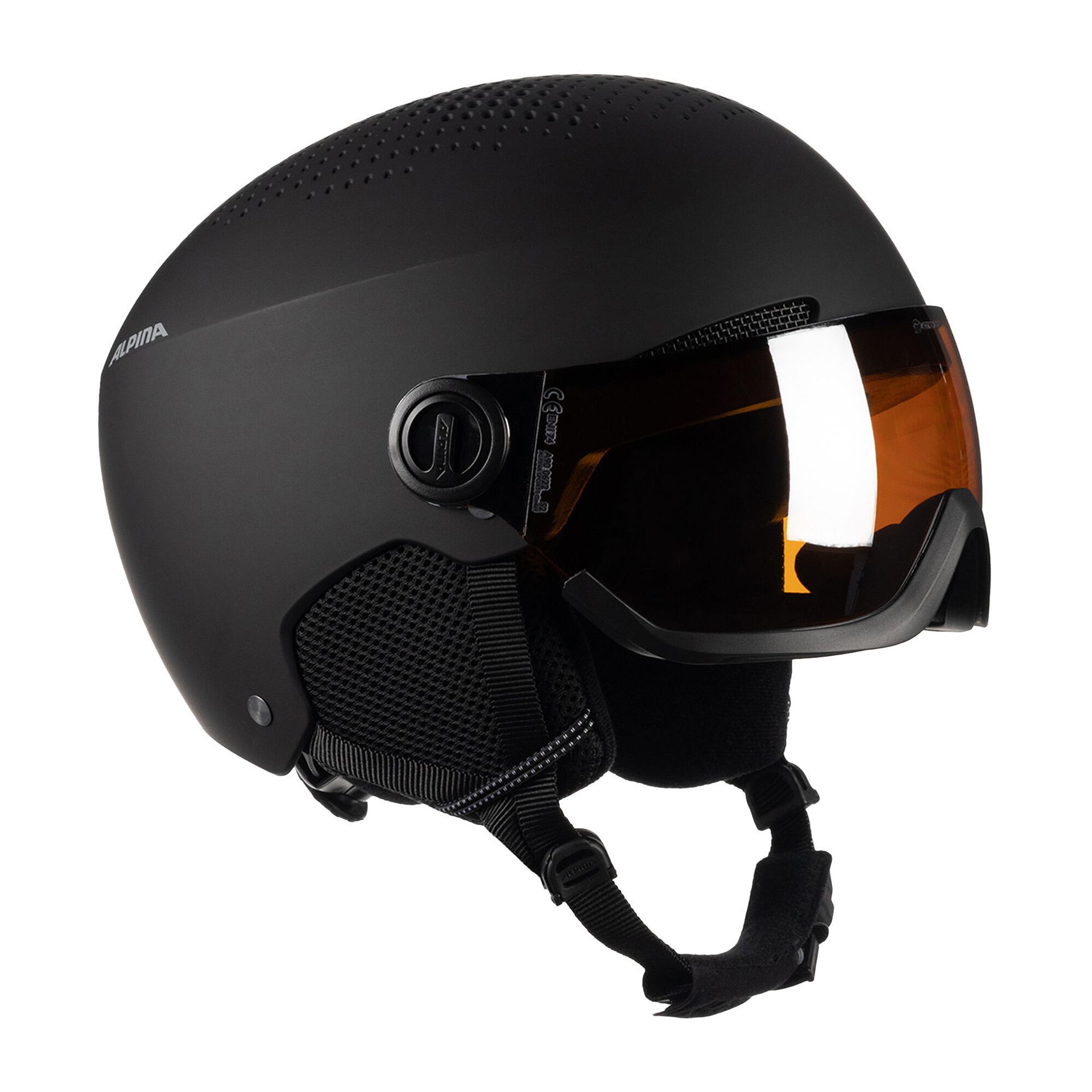 Kask narciarski ALPINA Arber Visor Q Lite (rozmiar 54 - 58) Czarny