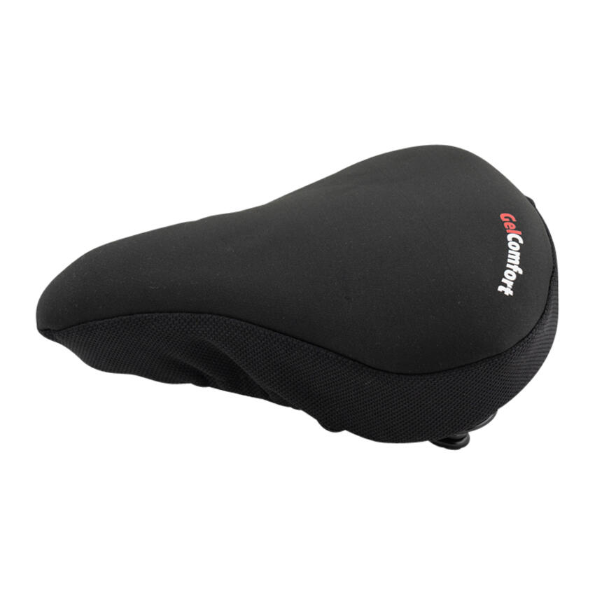 Pokrowiec na siodełko rowerowe Comfort z żelem - Damski/Męski - Czarny
