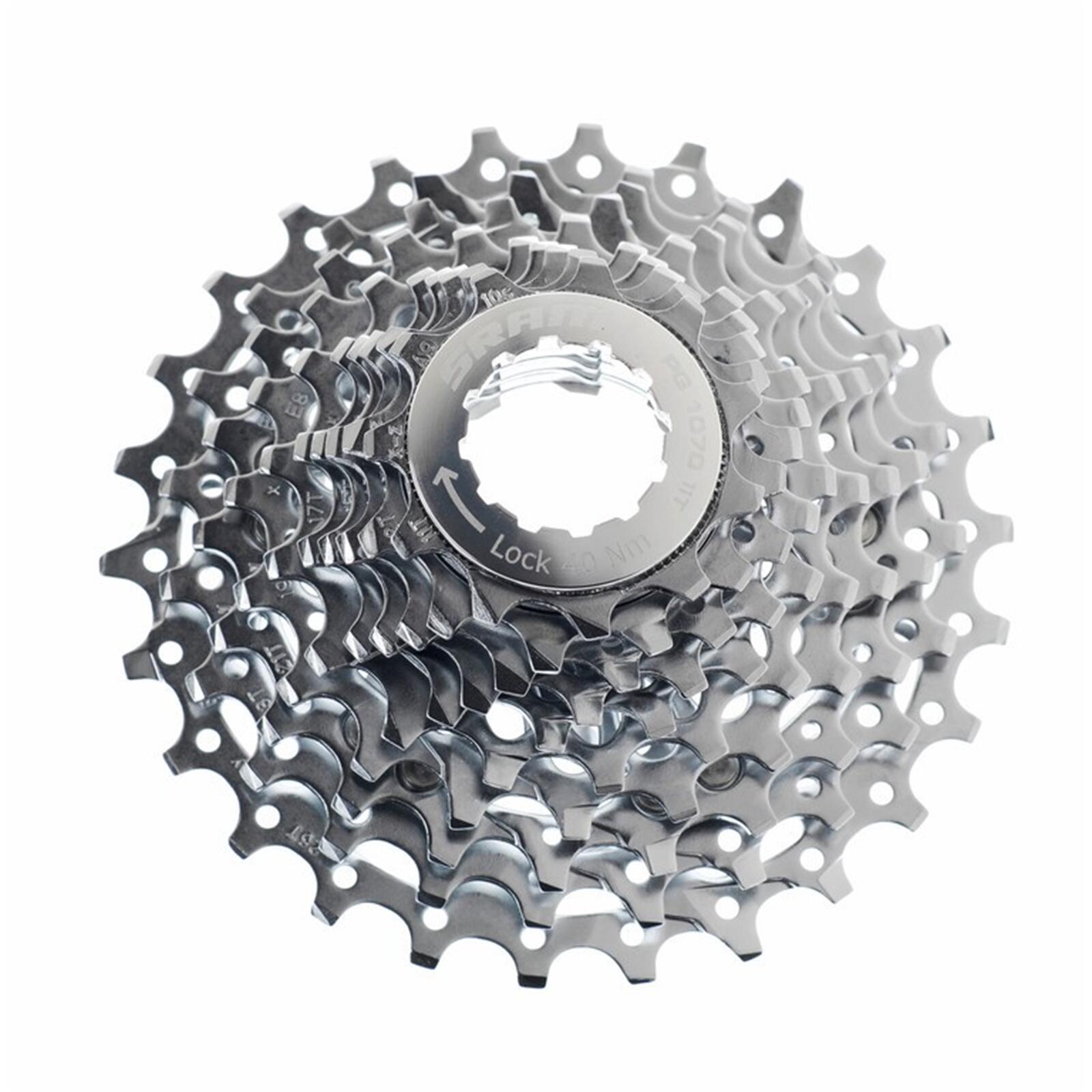 SRAM Kaseta PG-1070 srebrny / Ilość biegów: 10 / Stopniowanie: 12-25 00.2418.035.006