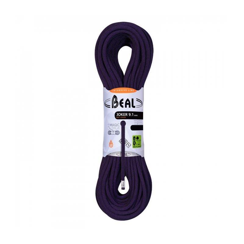 Lina wspinaczkowa Beal Joker 9,1 mm (60 m) Dry Cover Kolor: fioletowy