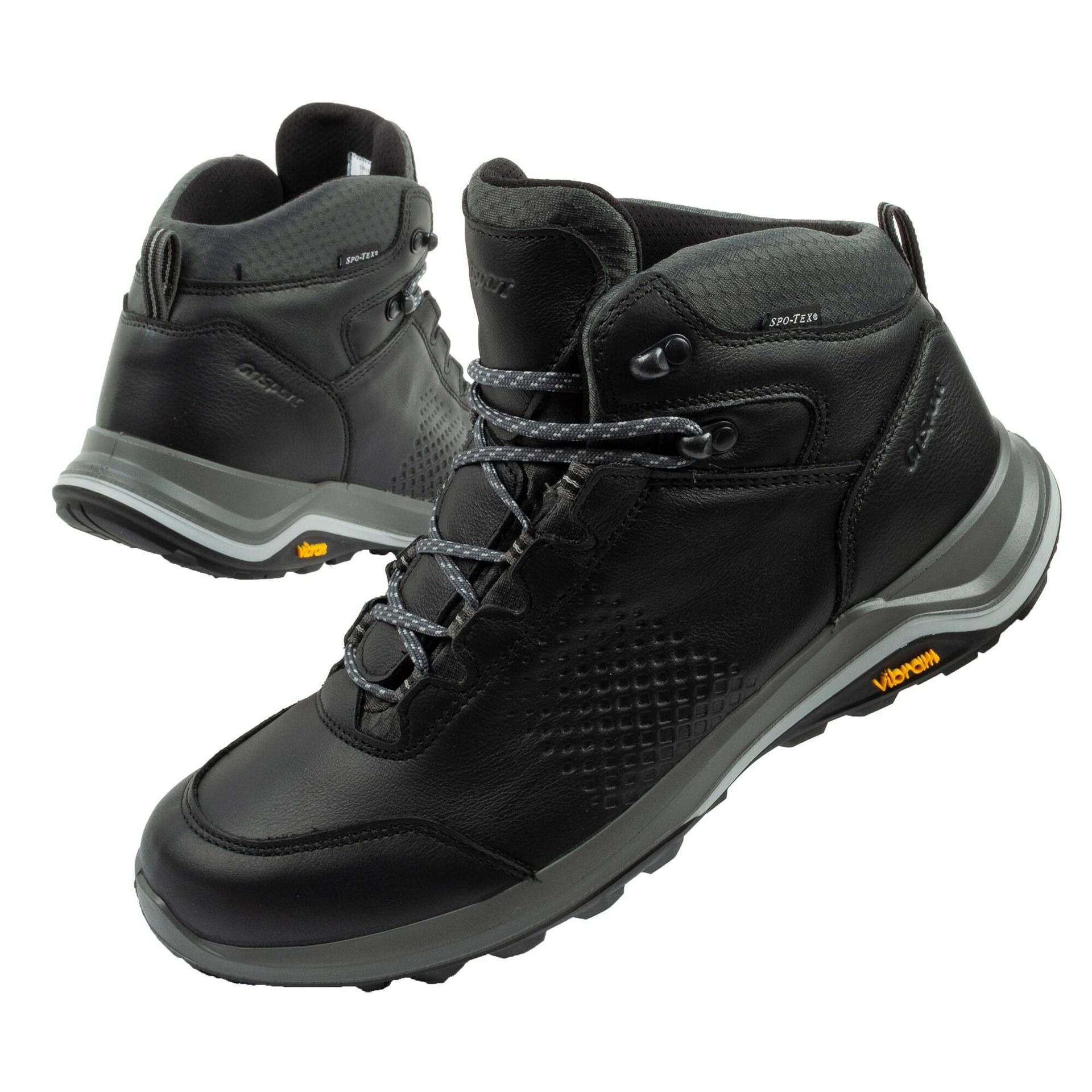 Buty męskie trekkingowe Grisport Nero avon r.45 Spo-tex skórzane czarne