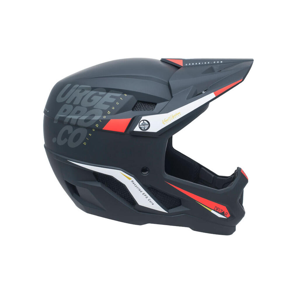 Kask rowerowy Deltar full-face w kolorze czarnym dla dzieci