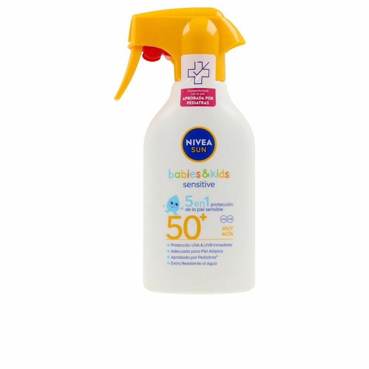 Nivea Sun Babies & Kids Sensitive Protect Spray SPF50+ Preparat do opalania ciała dla dzieci 270 ml