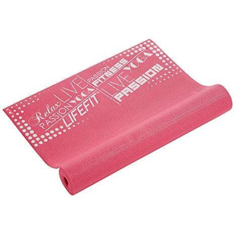 Mata LIFEFIT Slimfit 173x61x0,4cm Różowa
