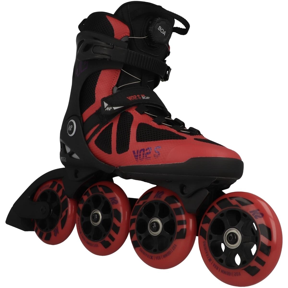 K2 Skate VO2 S 100 BOA Unisex łyżworolki dla dorosłych czerwone 30G0152 30G0152