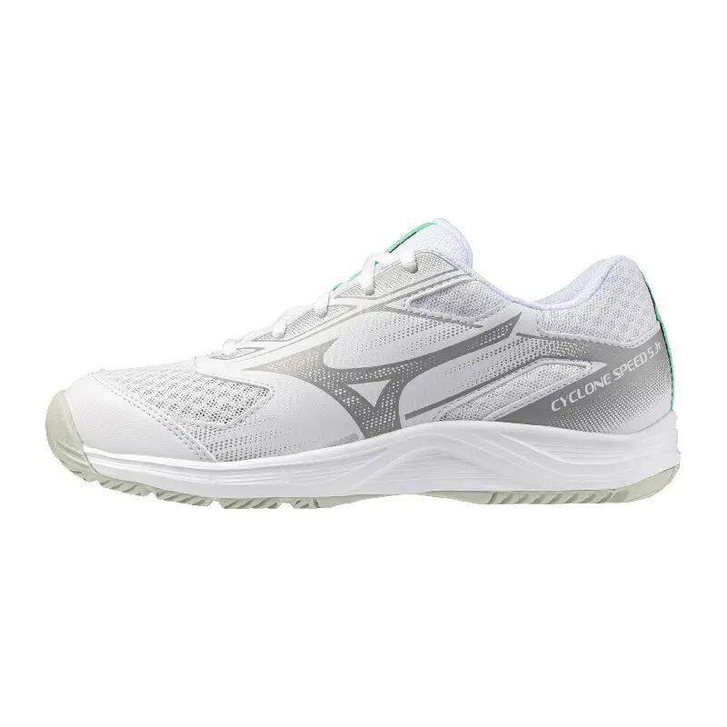 Buty do siatkówki dziecięce Mizuno Cyclone Speed 5 white/black/frozen emerald WYSYŁKA W 24H 30 DNI NA ZWROT